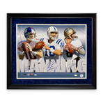 Archie, Peyton & Eli Manning // Signed + Framed Photograph
