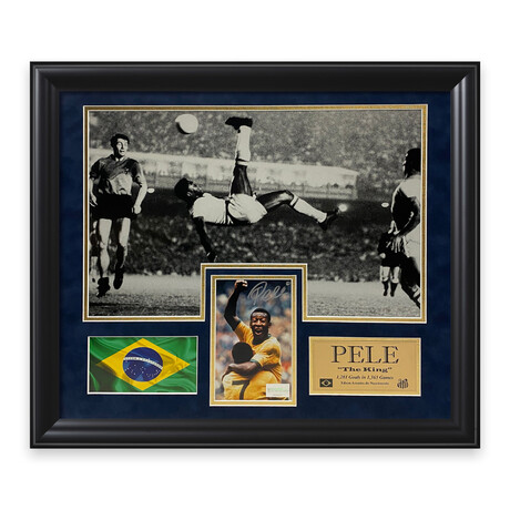 Pelé // Brazil // Framed + Signed Photograph Ver.2