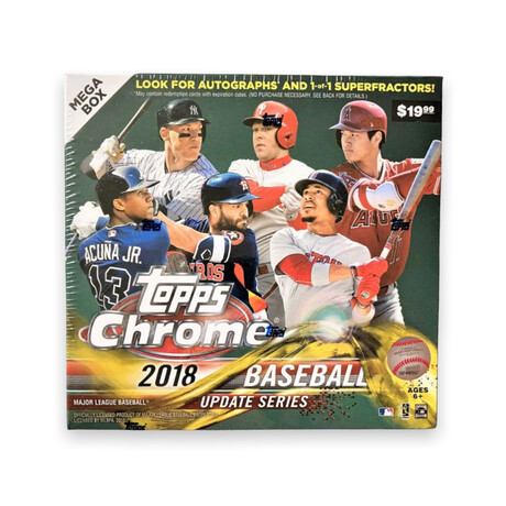 2018 Topps Chrome Update Mega Box // Chasing Rookies (Ohtani, Acuna, Soto Etc.) // Sealed Box Of Cards