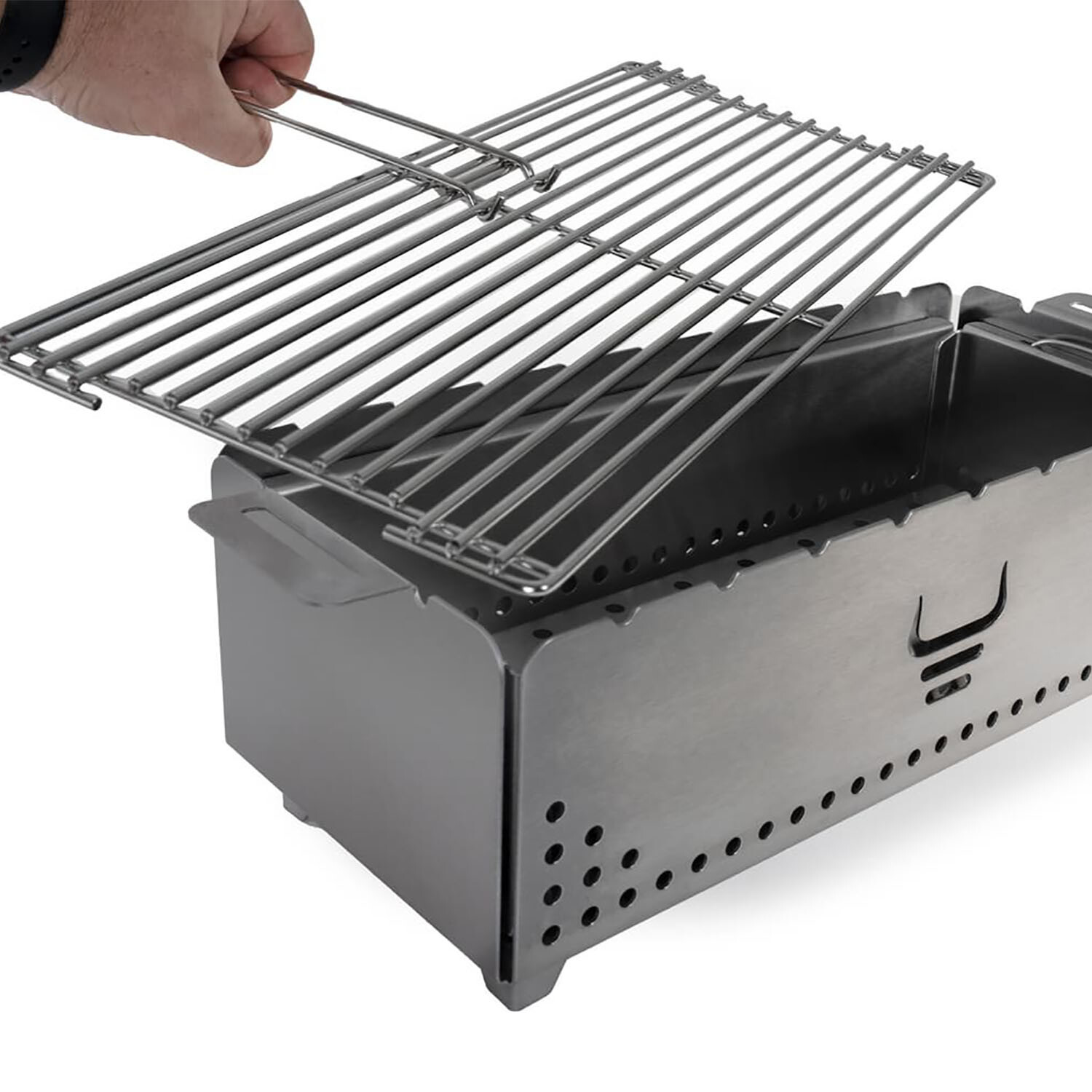 Hibachi Charcoal Grill // Brushed Stainless Steel - YAK Grills® - Touch ...