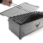 Hibachi Charcoal Grill // Brushed Stainless Steel