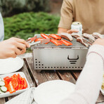 Hibachi Charcoal Grill // Matte Black Powder-Coated Iron