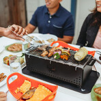 Hibachi Charcoal Grill // Matte Black Powder-Coated Iron