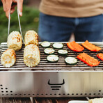 Hibachi Charcoal Grill // Matte Black Powder-Coated Iron