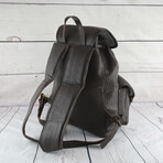 Leather Rucksack Backpack // Dark Brown