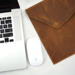 MacBook Leather Sleeve // 14" // Brown