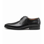 Albert Crocodile Leather Derby // Black (US: 7)