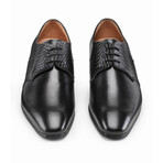 Albert Crocodile Leather Derby // Black (US: 7)