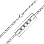 Stainless Steel Figaro Chain // 24"