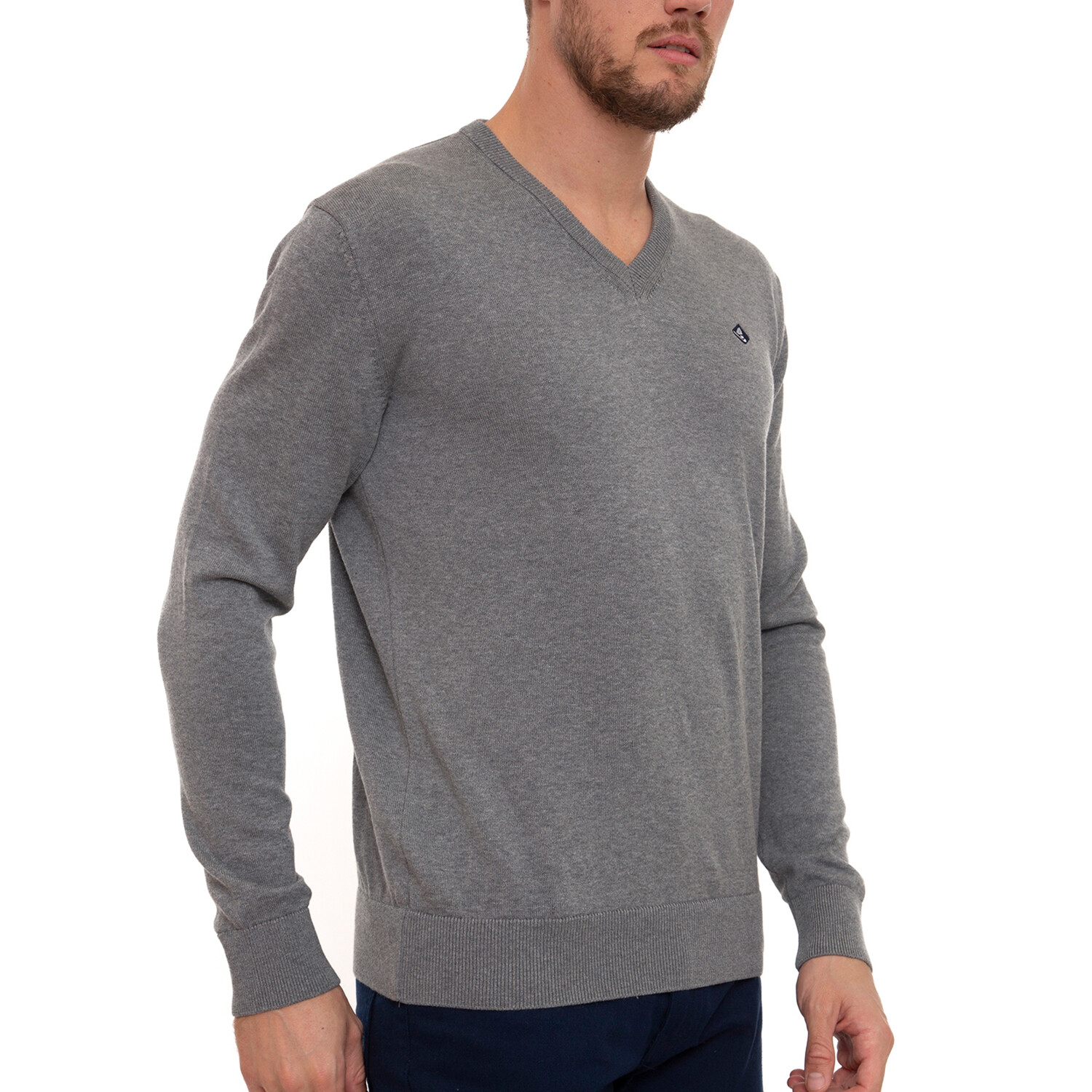 Axel V-Neck Pullover Sweatshirt // Gray Melange (S) - Sir Raymond ...