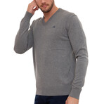 Axel V-Neck Pullover Sweatshirt // Gray Melange (XL)