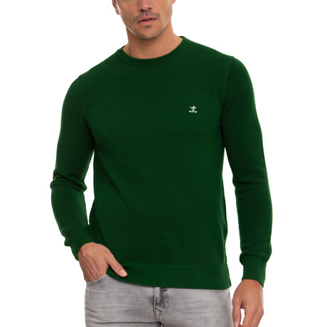 Oscar Textured Pullover Sweatshirt // Green (XS)