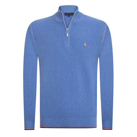 Jareth Half-Zip Textured Pullover Sweatshirt // Blue Melange (XS)