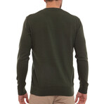 Axel V-Neck Pullover Sweatshirt // Green (L)