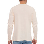 Ercina Round Neck Pullover Sweatshirt // Ecru (XL)