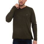 Ercina Round Neck Pullover Sweatshirt // Green (2XL)