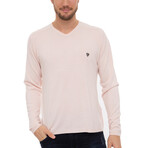 Ercina Round Neck Pullover Sweatshirt // Light Pink (XL)