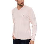Ercina Round Neck Pullover Sweatshirt // Light Pink (XL)