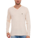Ercina Round Neck Pullover Sweatshirt // Ecru (2XL)