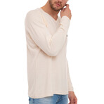 Ercina Round Neck Pullover Sweatshirt // Ecru (XL)