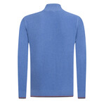 Jareth Half-Zip Textured Pullover Sweatshirt // Blue Melange (XS)