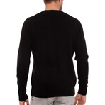 Axel V-Neck Pullover Sweatshirt // Black (L)