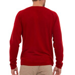 Ercina Round Neck Pullover Sweatshirt // Red (XL)