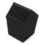 Breeze Block Metal Swing Lid Waste Bin (Matte White)