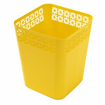 Breeze Block Tapered Metal Waste Bin (Matte White)