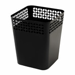 Breeze Block Tapered Metal Waste Bin (Matte White)