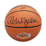Kareem Abdul-Jabbar Signed Spalding Los Angeles Lakers Logo Game Series NBA Basketball