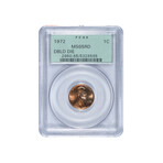 1972 Lincoln Memorial Cent // Double Die Obverse // PCGS Certified MS65RD // Wood Presentation Box