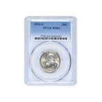 1932-S Washington Silver Quarter // PCGS Certified MS64 // Wood Presentation Box
