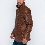 Kasai Leather Jacket // Chestnut (XL)