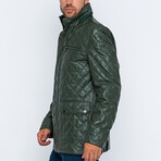 Kwando Leather Jacket // Dark Green (L)