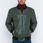 Yukon Leather Jacket // Dark Green (3XL)