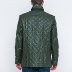 Kwando Leather Jacket // Dark Green (XL)