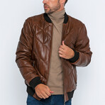 Indus Leather Jacket // Chestnut (3XL)