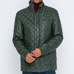 Kwando Leather Jacket // Dark Green (S)