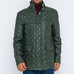 Kwando Leather Jacket // Dark Green (M)
