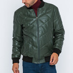 Yukon Leather Jacket // Dark Green (L)