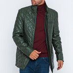Kwando Leather Jacket // Dark Green (2XL)