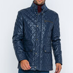 Cuanza Leather Jacket // Dark Blue (3XL)