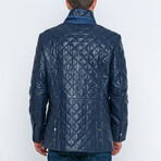 Cuanza Leather Jacket // Dark Blue (XL)
