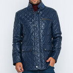 Cuanza Leather Jacket // Dark Blue (L)