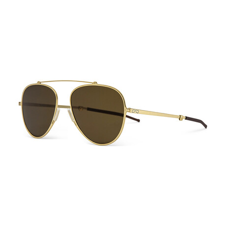 ThinOptics // Unisex Aviator Polarized Sunglasses // Gold + Brown
