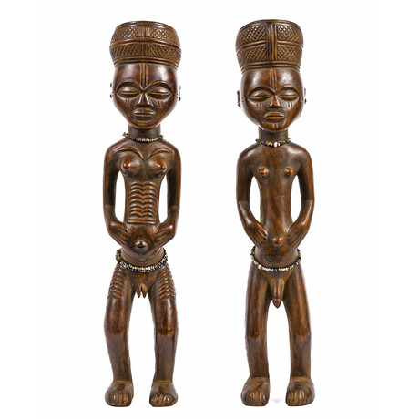 Pair of Kuba Figures // D.R. Congo