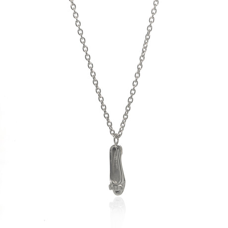 Women's Sterling Silver Ballet Slipper Pendant Necklace // 16" // Store Display