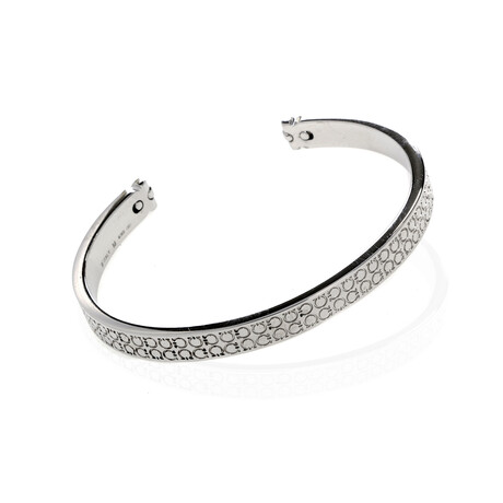 Sterling Silver Gancini Cuff Bracelet // 7.25" // Store-Display