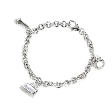 Sterling Silver Charms Bracelet // 6.25" // Store-Display